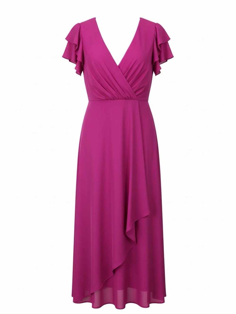 NEW WITH TAGS – DKNY Fuchsia Pink Midi Dress – Size 18W